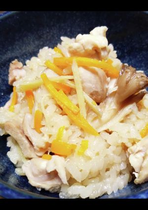 ぶっこみ☆鶏肉と舞茸の炊き込みご飯-レシピのメイン写真