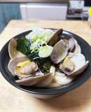 あっさり☆あさりのワカメ入り出汁うどん