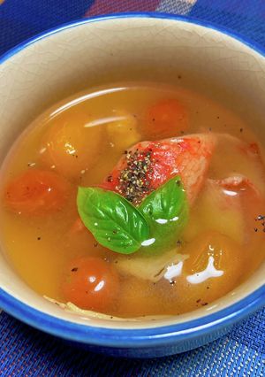 圧力鍋でトマトとカニカマのスープ-レシピのメイン写真