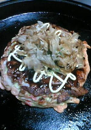 外パリッ、中ふわトロ☆白菜豆腐お好み焼き-レシピのメイン写真