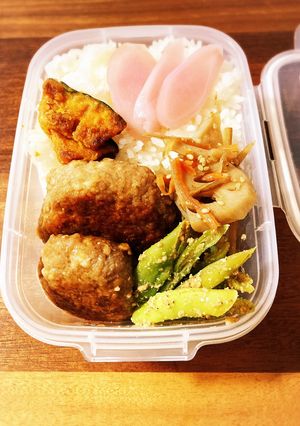 作り置き♩豚こまバーグお弁当*ˊᵕˋ*-レシピのメイン写真