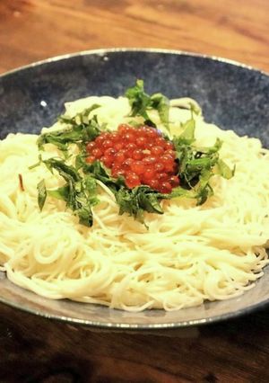 松茸の味お吸い物でキメるいくら素麺-レシピのメイン写真