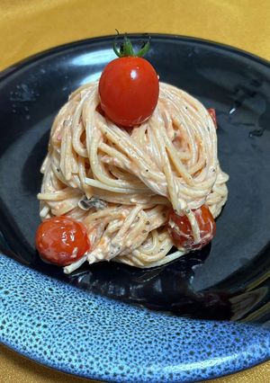 濃厚！トマトクリームパスタ♬-レシピのメイン写真
