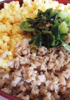 簡単にポロポロ…私の鶏そぼろ丼♪-レシピのメイン写真