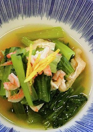 小松菜の煮びたし（干し桜エビ入り）-レシピのメイン写真