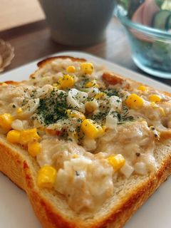 ちくわとツナマヨコーントースト-レシピのメイン写真