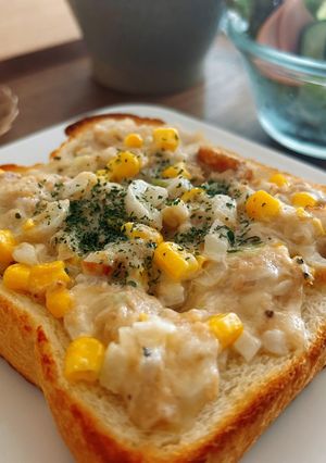 ちくわとツナマヨコーントースト-レシピのメイン写真