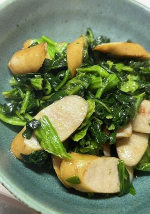ほうれん草とウインナーのバター炒め-レシピのメイン写真