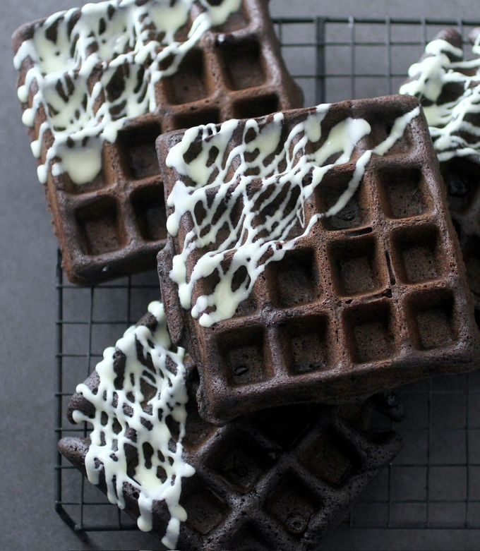 米粉で作るモノクロ・チョコワッフル-レシピのメイン写真