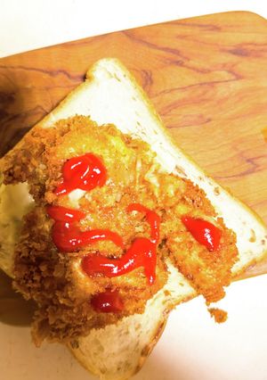 簡単！チキンカツのオープンサンド♪-レシピのメイン写真