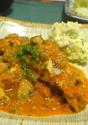 鶏手羽元とお豆のトマト煮込み-レシピのメイン写真
