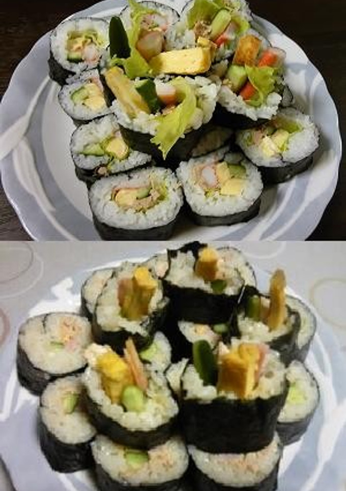 冷蔵庫にあるもので☆簡単巻き寿司-レシピのメイン写真