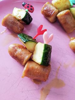 ズッキーニとウィンナーのカレー炒め-レシピのメイン写真