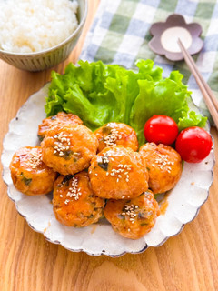 豆腐でふわふわ♡大葉入り鶏つくね-レシピのメイン写真