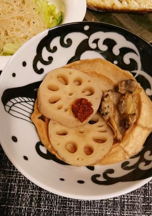 車麩蓮根アサリ煮-レシピのメイン写真