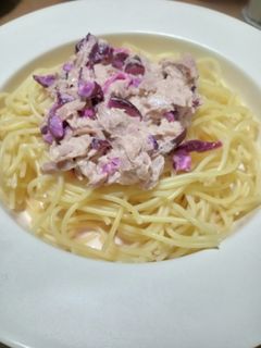 ツナとしば漬けパスタ-レシピのメイン写真