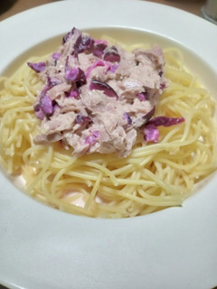 ツナとしば漬けパスタ-レシピのメイン写真