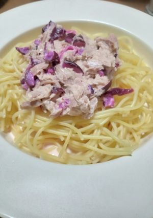 ツナとしば漬けパスタ-レシピのメイン写真
