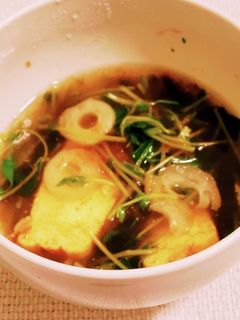 “たまご豆苗松茸お吸い物餡かけ”-レシピのメイン写真