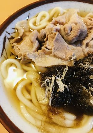 市販出汁活用●とろろ肉うどん-レシピのメイン写真
