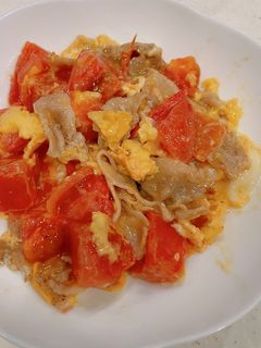 豚バラトマトのふんわり玉子炒め-レシピのメイン写真