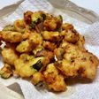 ズッキーニとエビの柚子胡椒風味揚げ