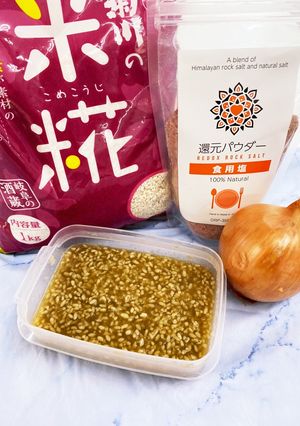 還元パウダー塩で、玉ねぎ麹作り-レシピのメイン写真