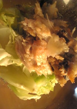 圧力鍋：鮭のアラ骨ごとキャベツ＆チーズ-レシピのメイン写真