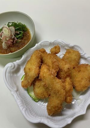 鶏胸肉のチキンカツ+ポン酢ダレ-レシピのメイン写真