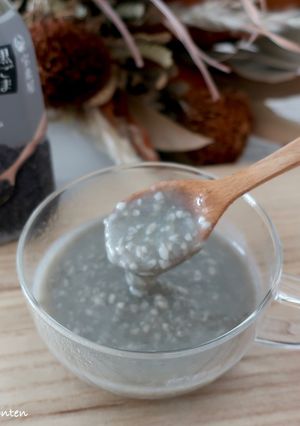 黒ごま甘酒の餅デザート-レシピのメイン写真