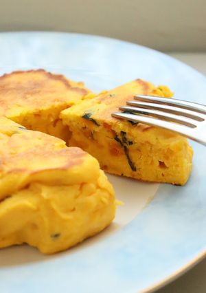 ハロウィン♪美味♪かぼちゃのホットケーキ-レシピのメイン写真