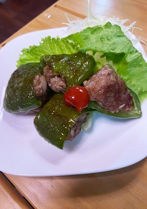 ふぞろいの「ミニピーマン肉詰め」-レシピのメイン写真