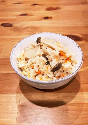 イカ風味　ツナとキノコの炊き込みご飯-レシピのメイン写真