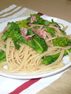 菜の花と桜エビ春のパスタ-レシピのメイン写真