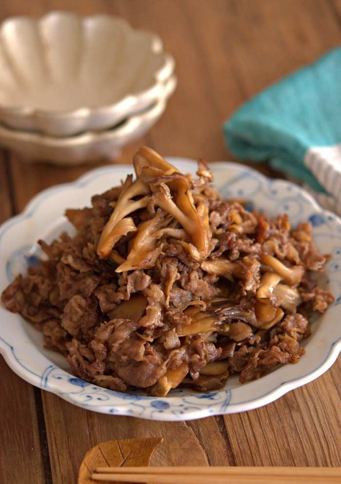 牛肉と舞茸の甘辛炒め【冷凍作り置き】-レシピのメイン写真