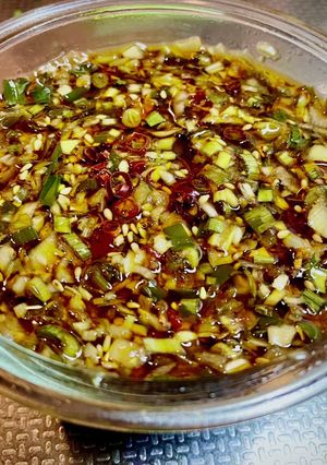 レンジで作るニラと長ネギの薬味ダレ-レシピのメイン写真
