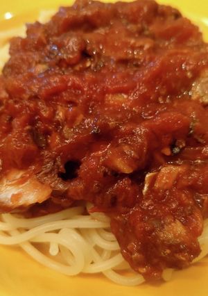 さばのトマトパスタ-レシピのメイン写真