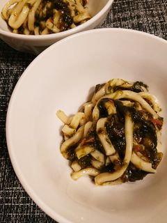 青のりと梅うどん-レシピのメイン写真