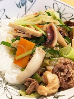 お鍋の残りで中華丼-レシピのメイン写真