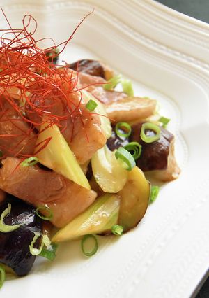 【福島学院短大】豚肉と茄子のポン酢照り-レシピのメイン写真