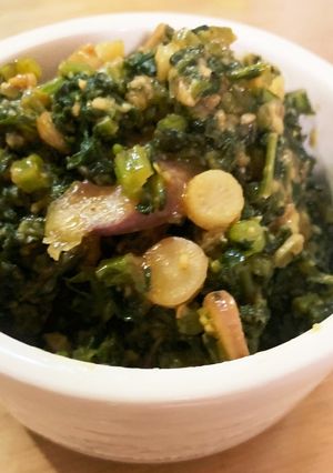 ゆかりのイブクロかぶら菜大根菜の味噌佃煮-レシピのメイン写真