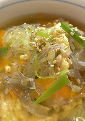 春雨とたっぷり野菜の中華スープ-レシピのメイン写真