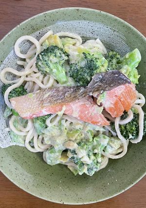 鮭とブロッコリーのアボカドクリームパスタ-レシピのメイン写真