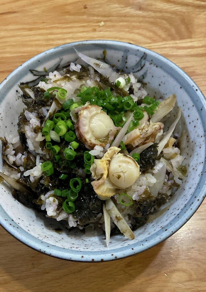 バラ海苔と帆立炊き込みご飯　締めは茶漬け-レシピのメイン写真