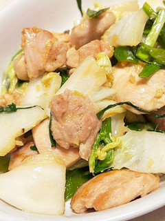 鶏肉と白菜の姜葱醤炒め-レシピのメイン写真