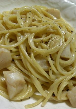 ホタテのクリームソースパスタ-レシピのメイン写真
