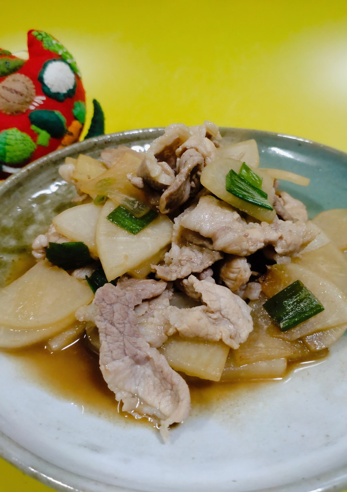 大根と豚肉のぽん酢炒め　-レシピのメイン写真