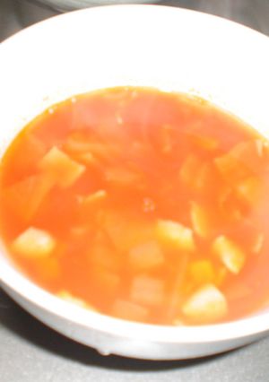 お豆と野菜たっぷり！トマトスープ-レシピのメイン写真