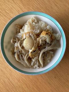 まいたけとホタテの炊き込みご飯-レシピのメイン写真