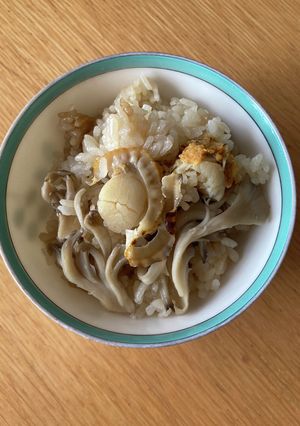 まいたけとホタテの炊き込みご飯-レシピのメイン写真